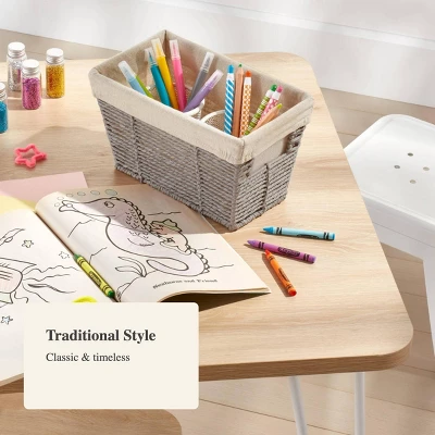 10.25" X 6" X 6" Small Woven Twisted Paper Rope Tapered Basket Gray - Brightroom™ 5 10.25" X 6" X 6" Small Woven Twisted Paper Rope Tapered Basket Gray - Brightroom™ - Image 3