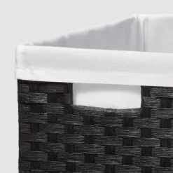 16" X 9" X 6" Lined Woven Media Bin Black - Brightroom™ -Daily Comfort Store GUEST 0794ba13 e29a 4867 bcce 393d9e5670b4