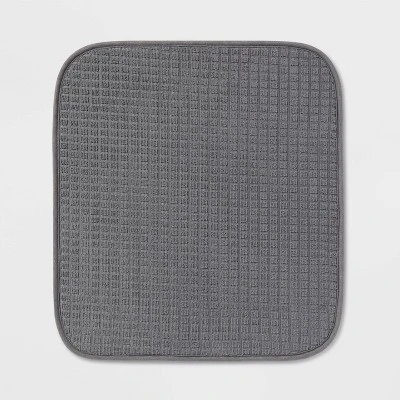 16"x 18" Drying Mat Dark Gray - Brightroom™: Polyester, Machine Washable, Dish Drying Mat 5 16"x 18" Drying Mat Dark Gray - Brightroom™: Polyester, Machine Washable, Dish Drying Mat - Image 3