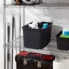 26.2qt Heavy Duty Storage Bin - Brightroom™: Black Plastic, Stackable & Portable, Universal Storage Solution -Daily Comfort Store GUEST 0a87b9a1 cfd9 4cf0 b6d7 cda074d516aa