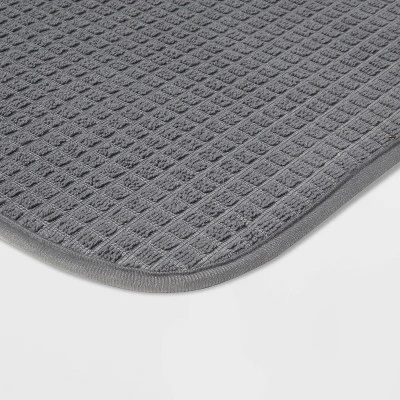 16"x 18" Drying Mat Dark Gray - Brightroom™: Polyester, Machine Washable, Dish Drying Mat 4 16"x 18" Drying Mat Dark Gray - Brightroom™: Polyester, Machine Washable, Dish Drying Mat - Image 2