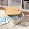 Bamboo Lid With Cutout Handles - Brightroom™: Decorative Storage Bins, Natural Brown, 14.72" X 12.52", No Assembly Required -Daily Comfort Store GUEST 108be1bc 7b40 4b7d bef2 27d301fc5cf8