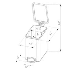 10L Stainless Slim Step Trash Can - Brightroom™ -Daily Comfort Store GUEST 10927746 ac0a 4425 b0b7 84003a4c5262