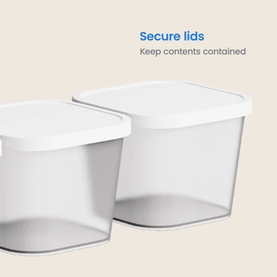 3pk Click In Place 30oz Insert Storage Containers White And Clear - Brightroom™ 5 3pk Click In Place 30oz Insert Storage Containers White And Clear - Brightroom™ - Image 3