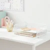 Mesh Stacking Letter Tray With Wide Side Opening White - Brightroom™: Steel File Organizer & Holder, No Assembly Required