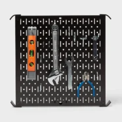 16" Square Metal Pegboard - Brightroom™: Wall & Garage Storage Organizer, Carbon Steel, Black, 100 Lb Capacity -Daily Comfort Store GUEST 18317b39 7a8a 4c50 8218 5ba6f930281c