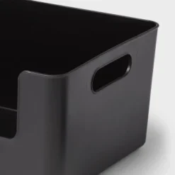 Large Plastic Open Face Pantry Bin Black - Brightroom™: Kitchen Cabinet Organizer, 13"x9.5"x6" Storage Solution -Daily Comfort Store GUEST 1f6c6d71 2824 4402 a6ec aa351e7bb93d