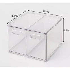All Purpose 2 Drawer Storage Clear - Brightroom™ -Daily Comfort Store GUEST 20f4bcb7 068a 4603 bdc7 6b96029d465a