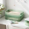 Click In Place 6.7qt Shallow Plastic Storage Bin For Home And Office Organization Green Tint - Brightroom™ -Daily Comfort Store GUEST 2582b967 43f8 451a 9325 f5c7e08cace3