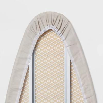 Wide Ironing Board White Metal With Creamy Chai Cover And Iron Rest - Brightroom™ 4 Wide Ironing Board White Metal With Creamy Chai Cover And Iron Rest - Brightroom™ - Image 2
