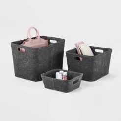 Felt Basket With Stitching - Brightroom™ -Daily Comfort Store GUEST 28a9503f a4a1 4ba4 a7de 0e2505b67450
