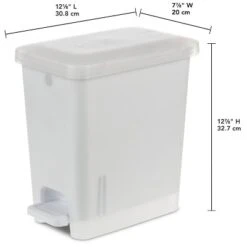 2.7gal Step Trash Can Clear - Brightroom™: Small Pedal-Operated Lid, Bathroom Garbage, Indoor Rectangle, Textured Plastic -Daily Comfort Store GUEST 291e4571 79f3 4d11 94c2 8af146c915fc
