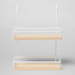 Over The Cabinet Tiered Shelves With Wood - Brightroom™ -Daily Comfort Store GUEST 2df7e490 0416 4a12 bca7 9d905ac829b9