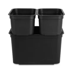 26.2qt Heavy Duty Storage Bin - Brightroom™: Black Plastic, Stackable & Portable, Universal Storage Solution -Daily Comfort Store GUEST 324302bf a70e 4b48 af87 0bb0a8e283d5