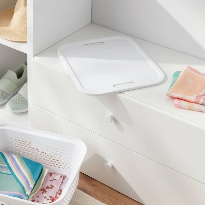 Decorative Plastic Lid White - Brightroom™: Modern Storage Bin Lid For 13" Cube System, Cut-Out Handles, Polypropylene 3 Decorative Plastic Lid White - Brightroom™: Modern Storage Bin Lid For 13" Cube System, Cut-Out Handles, Polypropylene