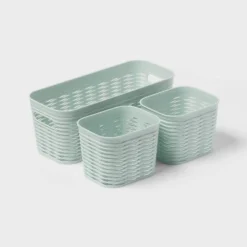 3pk Wave Assorted Decorative Basket 5L Narrow 2c Brightroom™ -Daily Comfort Store GUEST 35454230 d614 4767 8785 2efa57cdf539