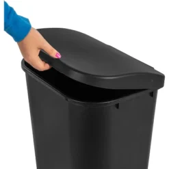11.3gal Lift Top Waste Basket Black - Brightroom™: Kitchen Trash Can, Fingerprint-Resistant, Indoor Trash Bin -Daily Comfort Store GUEST 374c1b5a 3969 4ece ae38 e552e3a34b9d