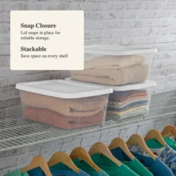 16qt Clear Storage Box With Lid White - Brightroom™ -Daily Comfort Store GUEST 3a14a56d 9a77 4e72 b3f6 5d1f80884151