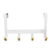 Mixed Material Over The Door 4 Hooks Rail Light Wood On Matte White - Brightroom™ -Daily Comfort Store GUEST 3a8b2c5c ed67 4935 a154 d8918b7c1380
