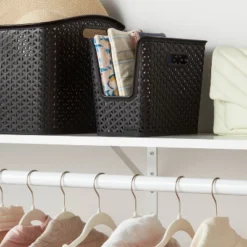 Y-Weave Narrow Easy Access Decorative Storage Basket