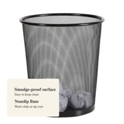 Mesh Waste Basket Black - Brightroom™: Steel, 3 Gallon, Nonslip Base, Fingerprint-Resistant, Indoor Mesh Trash Can -Daily Comfort Store GUEST 3d406f83 614e 43ca 893b 7d744d930b1b