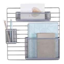 Mesh Additional Wall Organization Tools Silver - Brightroom™: Steel Desk & File Organizer For Office Supplies -Daily Comfort Store GUEST 45a984cb 96c8 446d 94fa 79754e9c4fdf