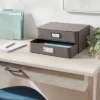 2 Drawer Decorative Fabric Box Charcoal - Brightroom: Rectangle, Paper & Polyester, Spot Clean, 6"x10"x13" -Daily Comfort Store GUEST 49edadd0 15a9 46d0 af95 b1b5cfafde01