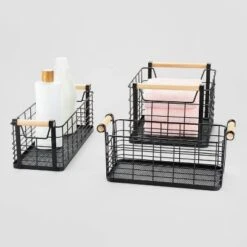 Wire Natural Wood Handles Milk Crate - Brightroom™ -Daily Comfort Store GUEST 4a155be8 99e8 4d0e bd95 eeeb004429f9