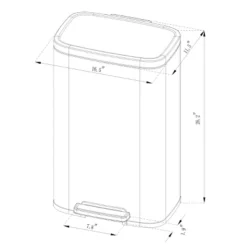 45L Rectangular Step Trash Can - Brightroom™ -Daily Comfort Store GUEST 4a2ac669 6c4c 4843 a3d3 992611e508bc