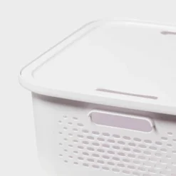 Decorative Plastic Lid White - Brightroom™: Modern Storage Bin Lid For 13" Cube System, Cut-Out Handles, Polypropylene 5 Decorative Plastic Lid White - Brightroom™: Modern Storage Bin Lid For 13" Cube System, Cut-Out Handles, Polypropylene -Daily Comfort Store GUEST 4a996c91 48d1 469d a369 dc07527d6ecf