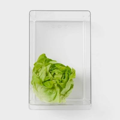 Large Wide Fridge And Pantry Organizer Bin - Brightroom™: Clear Freezer-Safe Storage, 14.5"x9.14"x6" 4 Large Wide Fridge And Pantry Organizer Bin - Brightroom™: Clear Freezer-Safe Storage, 14.5"x9.14"x6" - Image 2