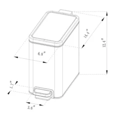 10L Stainless Slim Step Trash Can - Brightroom™ -Daily Comfort Store GUEST 50896fbc 9035 4700 ae29 76a3b0122bac