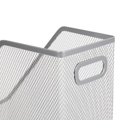 Mesh Magazine File Silver - Brightroom™: Steel File Organizer & Storage Bin, 12" H, No Assembly Required 4 Mesh Magazine File Silver - Brightroom™: Steel File Organizer & Storage Bin, 12" H, No Assembly Required - Image 2