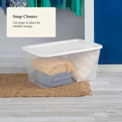 90qt Clear Storage Box White - Brightroom™ -Daily Comfort Store GUEST 55870214 4fd9 40d5 b3cc db49b4f1f0b4