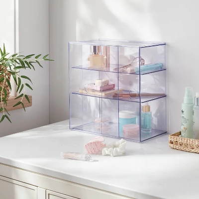 Clear Case With Sliding Doors - Brightroom™: Plastic Bath Caddy, Shower Organizer, Over The Door, 12"x6"x12" 3 Clear Case With Sliding Doors - Brightroom™: Plastic Bath Caddy, Shower Organizer, Over The Door, 12"x6"x12"
