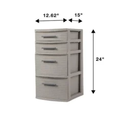 4 Drawer Weave Tower Dark Gray - Brightroom™: Plastic Storage Organizer, Portable Utility Drawers, Universal Storage -Daily Comfort Store GUEST 59e61d8d 40ff 45b8 b1f4 8e1d9f284647