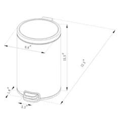 12L Round Step Trash Can - Brightroom™ -Daily Comfort Store GUEST 5b62ec6c 4d4c 4efb b3e1 878799ee627d