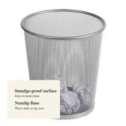 Mesh Waste Basket Silver - Brightroom™: Steel Wire Mesh, Office Trash Can, Nonslip Base, Fingerprint-Resistant 8 Mesh Waste Basket Silver - Brightroom™: Steel Wire Mesh, Office Trash Can, Nonslip Base, Fingerprint-Resistant -Daily Comfort Store GUEST 5ff346eb aaba 4a1f a374 e3e87346adef