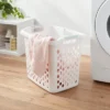 2.1bu Lamper White - Brightroom™: Plastic Clothes Hamper With Built-In Handles, Open-Top, 19.55 Volume Capacity -Daily Comfort Store GUEST 6530cf54 a22f 4c7a be6e 24a83278ff7e