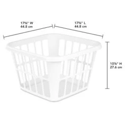 1.25bu Laundry Basket White - Brightroom™: Plastic Clothes Hamper With Built-In Handles, Medium Size, Portable Storage -Daily Comfort Store GUEST 653ac7f6 d736 44af 833f 9cb40511fa7e