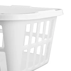 1.5bu Laundry Basket White - Brightroom™: Large Portable Clothes Hamper With Built-In Handles, 52.8L Capacity -Daily Comfort Store GUEST 6564cfce ce95 4f2f 98ff e9f7022bdd3f