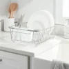 Small Steel Dish Drainer Brushed Nickel - Brightroom™: Freestanding Dish Drying Rack With Utensil Holder -Daily Comfort Store GUEST 666d47ca c4a6 4a81 88c2 0c010af1ab88