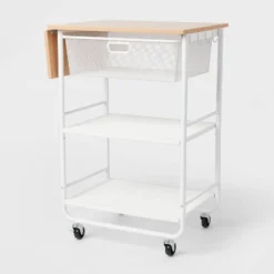 Metal Storage Cart With Mesh Drawer And Wood Top - Brightroom™ -Daily Comfort Store GUEST 6a3f4f1c bcb3 4ae4 9689 38ee247e03c3