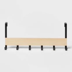 Large Over The Door Hook With Wood 6 Hooks - Brightroom™ -Daily Comfort Store GUEST 6e3d4c8e 1b64 444c b060 7ff56ecf7122