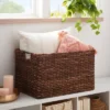 XL Woven Abaca Basket - Brightroom™: Handwoven Storage, Lacquered Finish, Rectangle Floor Crate, 22"x15"x13" -Daily Comfort Store GUEST 6ebe0fdb 6314 412d a6f8 01f694df4ab5