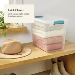 27qt Deep Storage Bin Clear With Latches - Brightroom™ -Daily Comfort Store GUEST 73a48fb7 940c 4bc0 98d8 2da64ce7cc15