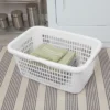 2bu Laundry Basket White - Brightroom™: Portable Plastic Clothes Organizer With Built-In Handles, 70.4L Capacity