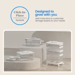 Click In Place Slim Lid For Plastic Storage Bins For Home And Office Organization White - Brightroom™ -Daily Comfort Store GUEST 7a8b5a3e 3bd3 4d67 ade3 df29c620221c