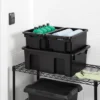 Medium Stackable Storage Bin - Brightroom™: Black Polypropylene Utility, 9.25 Volume, 22.79x15.98x8.39, Universal Storage -Daily Comfort Store GUEST 7ac043d7 f0ee 4e5a b7f0 c9025403115f