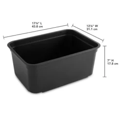 Folio Heavy Duty Storage Bin - Brightroom™: Black Plastic, Stackable, Portable, Universal Storage, 18.6 Volume Capacity -Daily Comfort Store GUEST 816e71c3 030d 4166 abad e1eb1be7214f